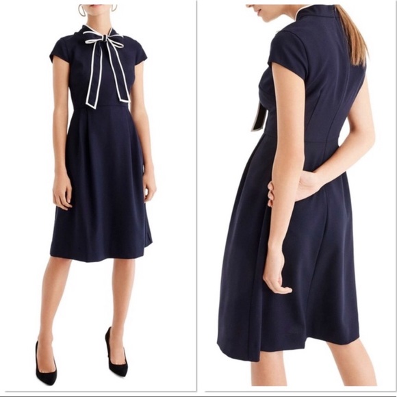 j crew tie neck dress